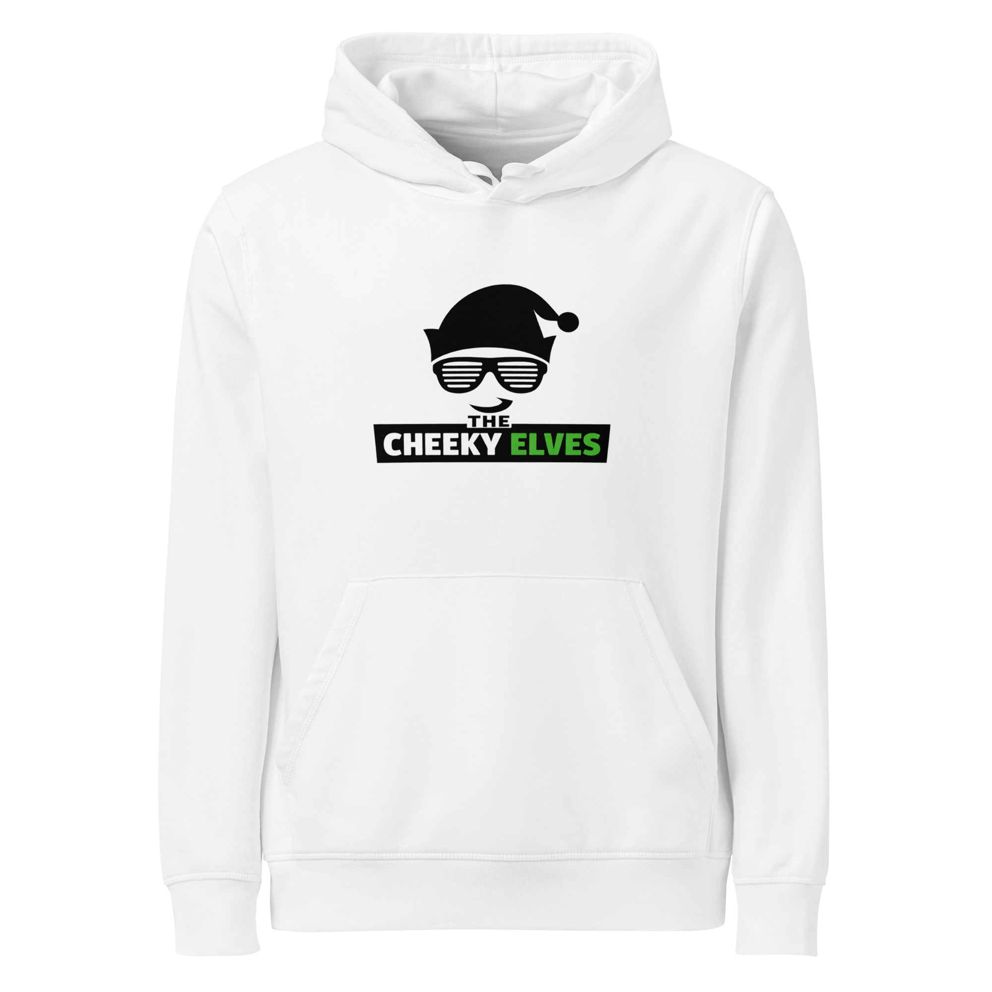 White Cheeky Elves Logo Hoodie